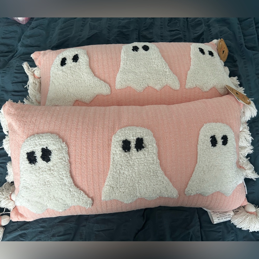 Pink Ghost Pillows Halloween